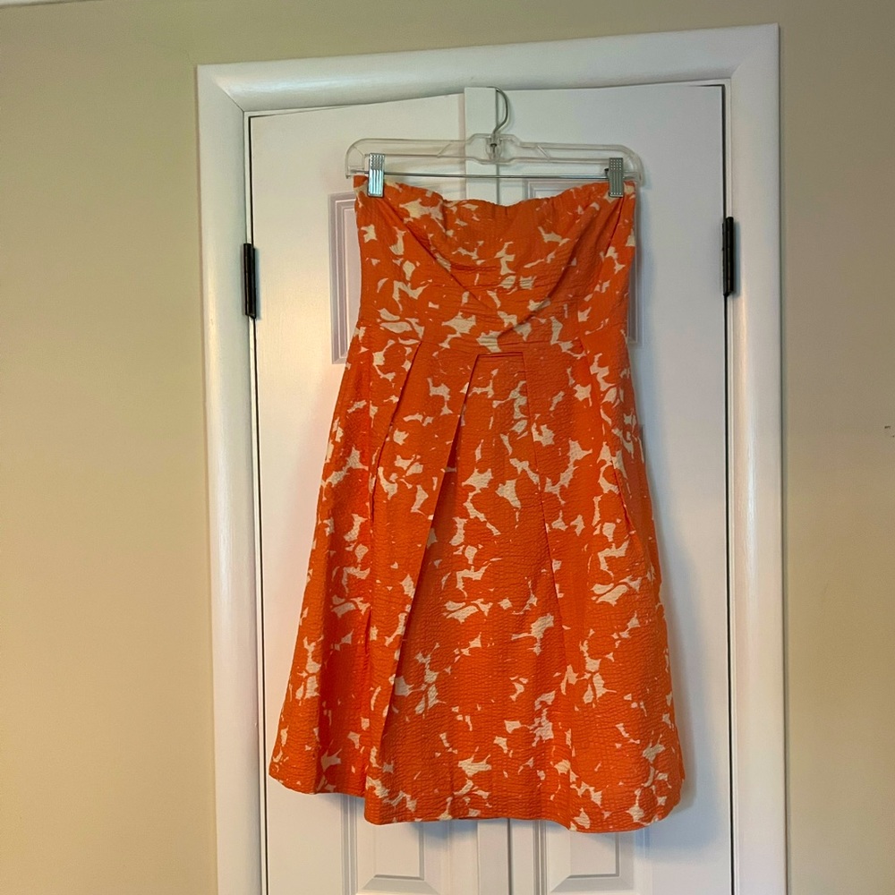 Orange jcrew factory dress